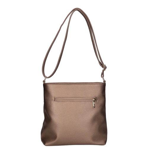 Karen 1607 bronz virág rostbőr táska