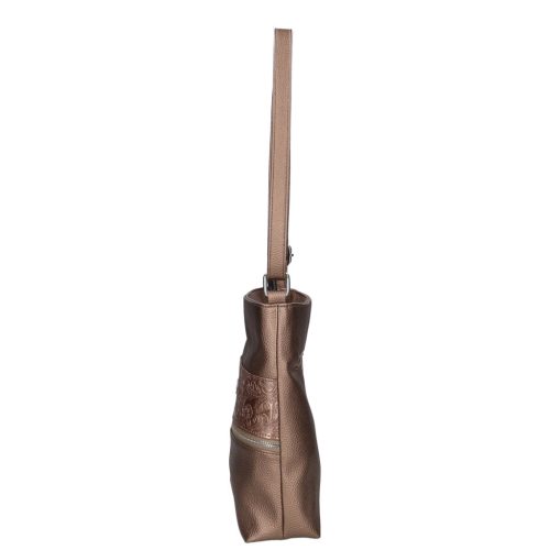 Karen D 649 bis bronz virág rostbőr táska