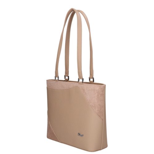 Karen 1522 drapp virág rostbőr táska