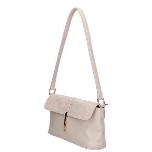 Karen 020 bézs virág rostbőr táska