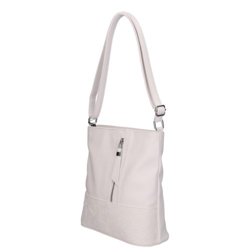 Karen N 157 fehér virág rostbőr táska