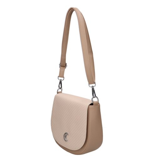 Karen 2497 drapp bézs rostbőr táska