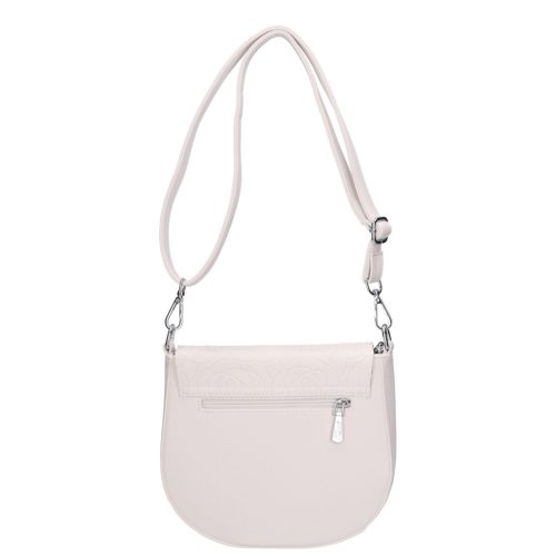 Karen 2497 fehér virág rostbőr táska