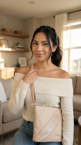 Karen 9481 fehér rostbőr táska