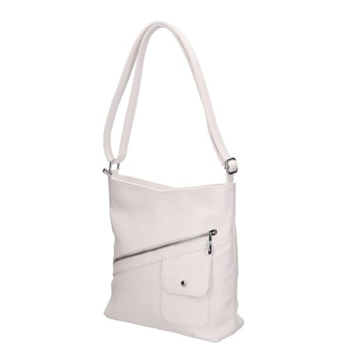 Karen D 704 fehér rostbőr táska