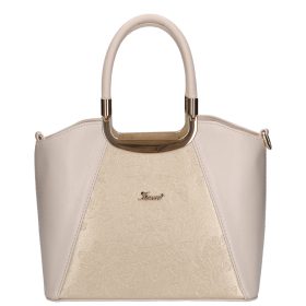 Karen 9251 bis bézs arany rostbőr táska