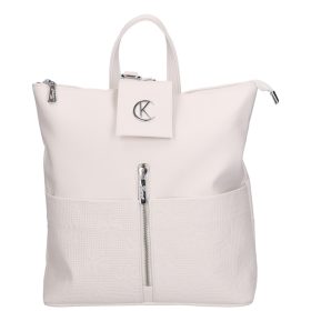 Karen D 703 fehér rostbőr táska