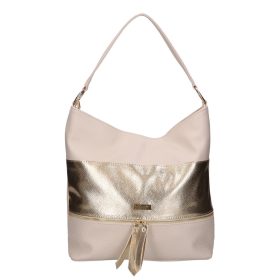 Karen 1713 bézs arany rostbőr táska