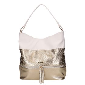 Karen 1713 fehér arany rostbőr táska
