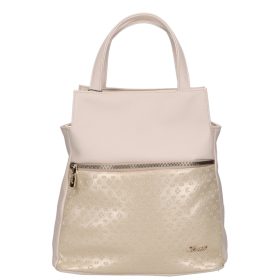 Karen 9549 bézs arany rostbőr táska