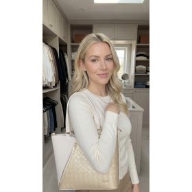 Karen 2507 fehér arany rostbőr táska