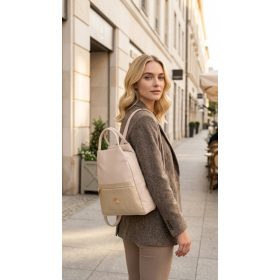 Karen D 694 bézs arany rostbőr táska