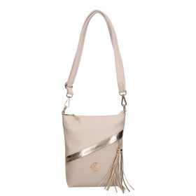 Karen 2501 bézs Dk arany rostbőr táska