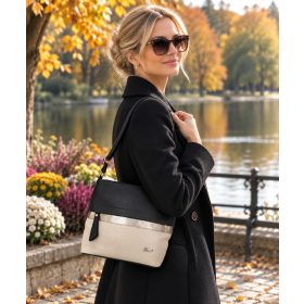 Karen D 325 bis fekete arany rostbőr női táska