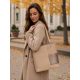 Karen 1553 drapp bronz virág mintás rostbőr női táska