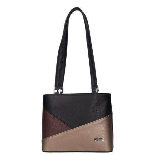 Karen 9552 fekete bronz rostbőr női táska