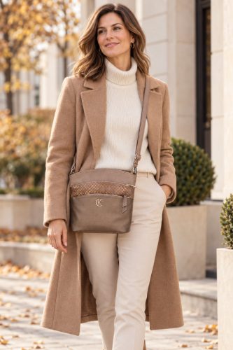 Karen 1716 drapp bronz rostbőr női oldaltáska