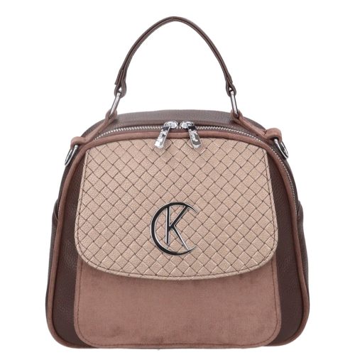 Karen N 243 barna bronz mintás rostbőr női táska