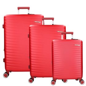 Benzi 5909 piros három részes bőrönd szett