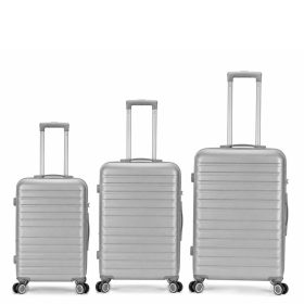 Benzi 5906 ezüst 3 részes bőrönd szett