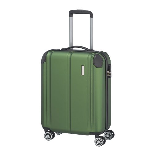 Bőrönd TRAVELITE City S zöld 4 kerekű kabin méret