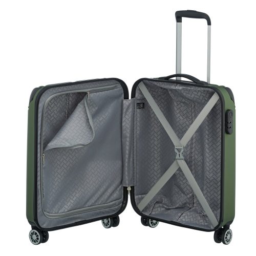Bőrönd TRAVELITE City S zöld 4 kerekű kabin méret