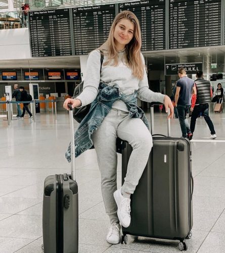 Bőrönd TRAVELITE City S zöld 4 kerekű kabin méret