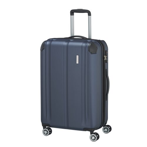 Bőrönd TRAVELITE City M kék 4 kerekű bővíthető közepes méret