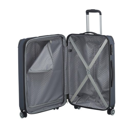 Bőrönd TRAVELITE City M kék 4 kerekű bővíthető közepes méret