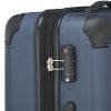 Bőrönd TRAVELITE City M kék 4 kerekű bővíthető közepes méret