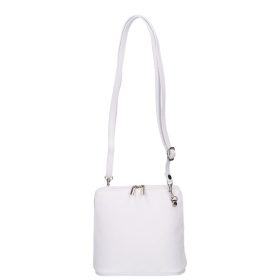 Olasz bőr 5128 fehér puha bőr női kicsi oldaltáska
