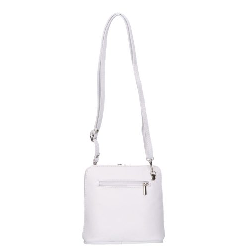 Olasz bőr 5128 fehér puha bőr női kicsi oldaltáska