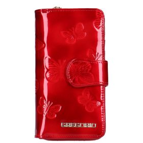 Gregorio BT-116 piros lepkés lakk bőr női pénztárca