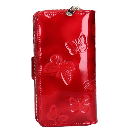 Gregorio BT-116 piros lepkés lakk bőr női pénztárca