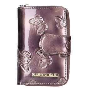 Gregorio BT-115 bronz lepkés lakk bőr női pénztárca