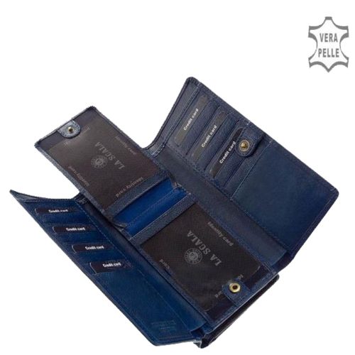 Pénztárca La Scala POP-452 kék bőr
