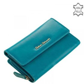 Pénztárca Sylvia Belmonte ZEN194 türkiz bőr