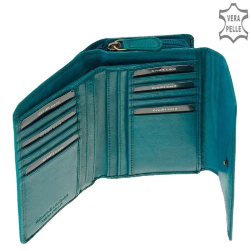 Pénztárca Sylvia Belmonte ZEN194 türkiz bőr