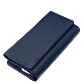 La Scala DCO-452 kék bőr pénztárca