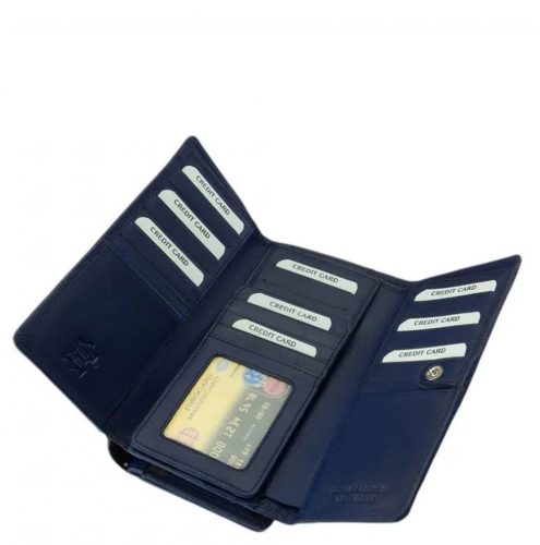 La Scala DCO-452 kék bőr pénztárca