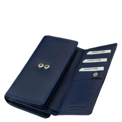 La Scala DCO-452 kék bőr pénztárca