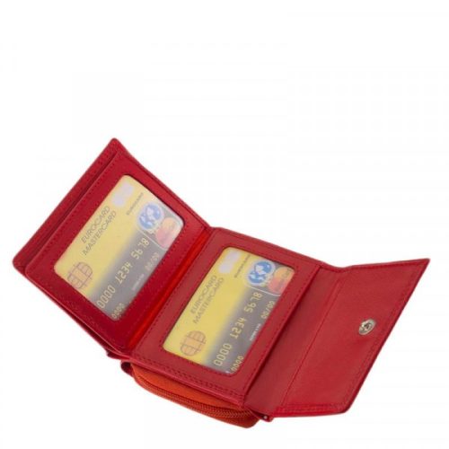 La Scala DCO-36 piros bőr női pénztárca