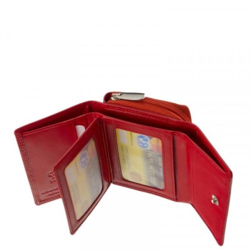 La Scala DCO-36 piros bőr női pénztárca