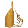 Olasz bőr 8503 sárga átcsatolós hátizsák