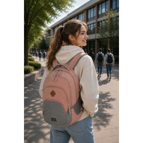 Hátizsák TRAVELITE Basics 96308 melange  pink/grey