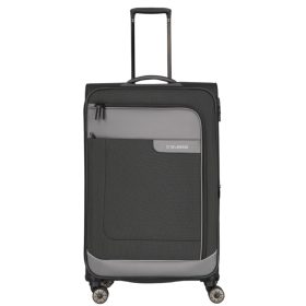 TRAVELITE Viia L antrazit 4 kerekű bővíthető nagy bőrönd 