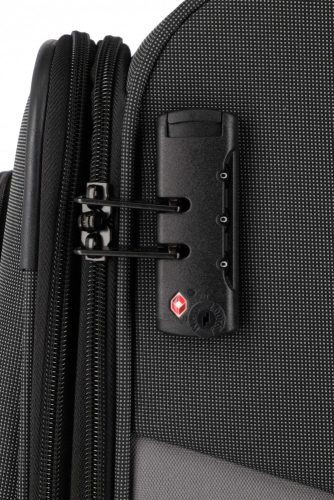 TRAVELITE Viia L antrazit 4 kerekű bővíthető nagy bőrönd 