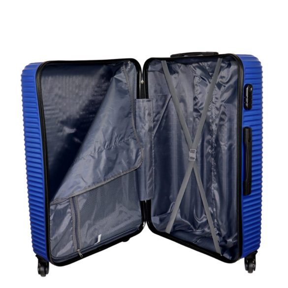 Easy Trip Streaky L kék 4 kerekű nagy méretű bőrönd