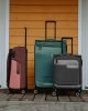 Travelite Viia M rozé 4 kerekű bővíthető közepes méretű bőrönd 