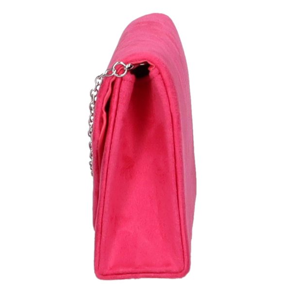 Divatos 6114 pink velúr női alkalmi táska